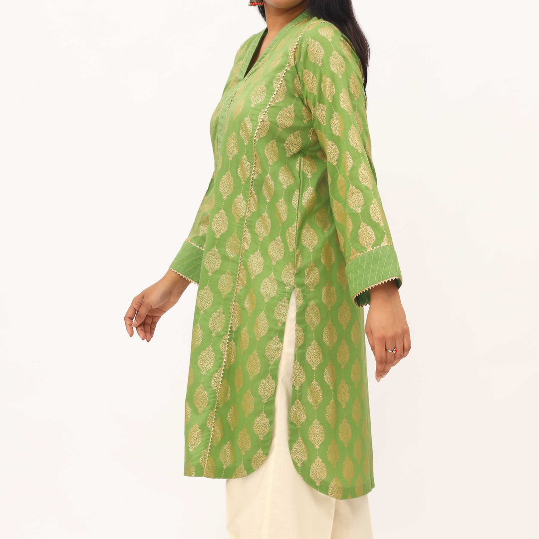 1PC- Gold Printed Lawn Shirt PS5079