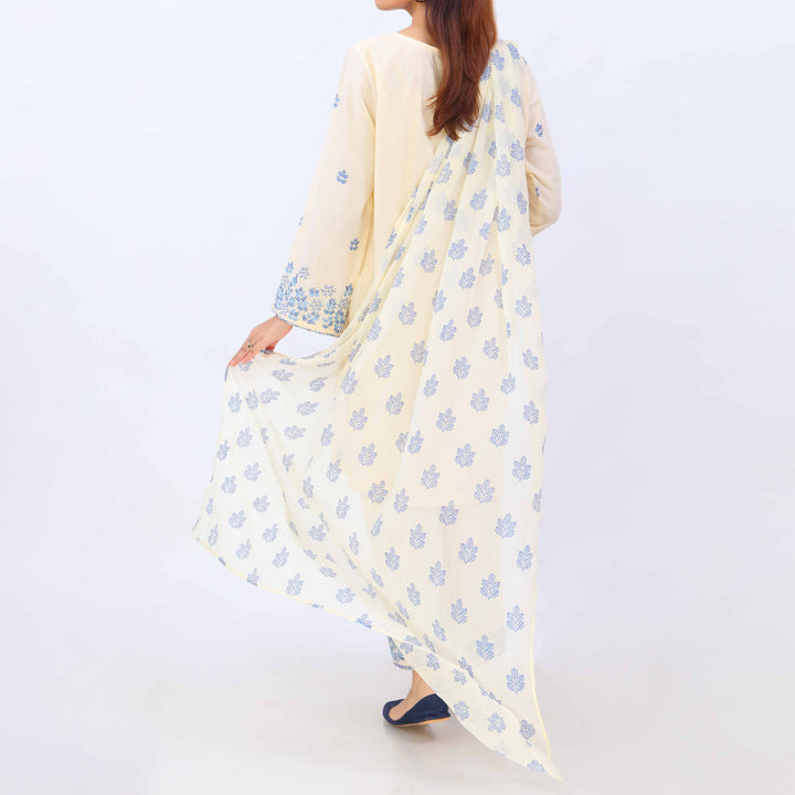 3 PC- Cotton Cambric Suit PS5088