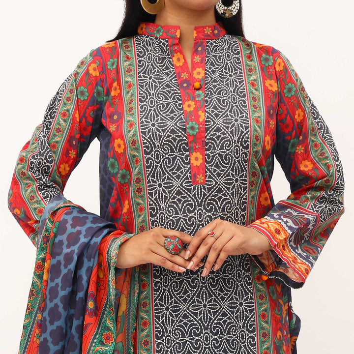 3PC- Digital Printed Lawn Suit PS5117
