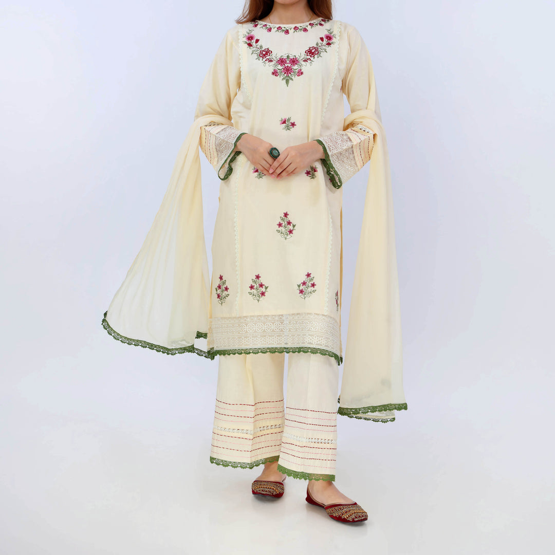3PC- Cotton Cambric Suit PS5127