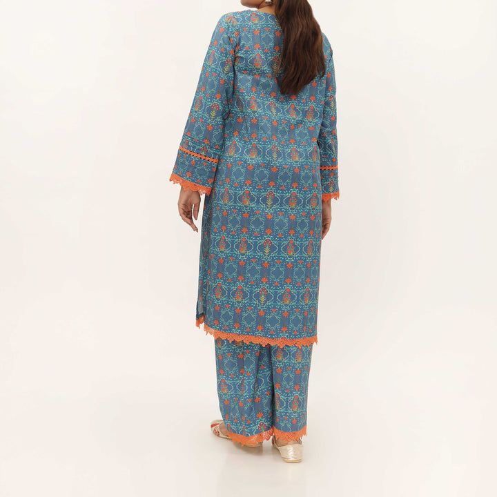 2PC- Digital Printed Cambric Suit PS5135