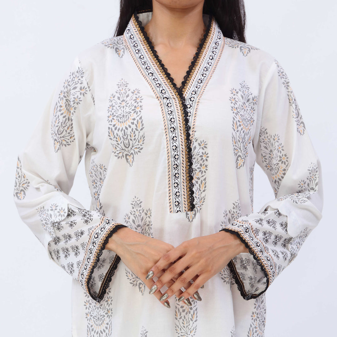 3PC- Printed Cambric Suit PS5155