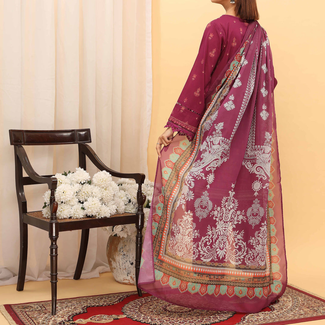 3PC- Digital Printed Lawn Suit PS5181