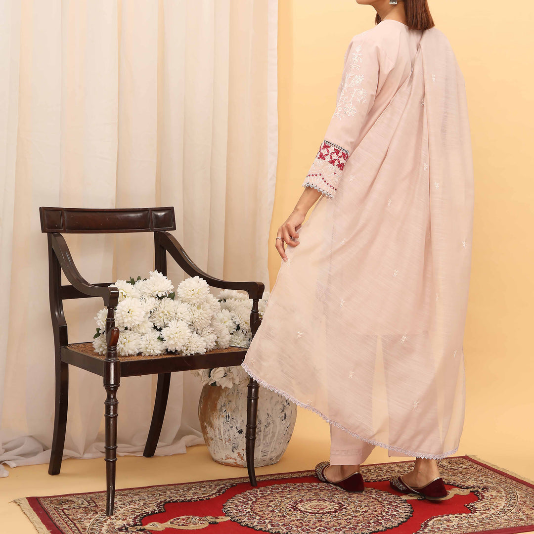 3PC- Embroidered Cambric Suit PS5211