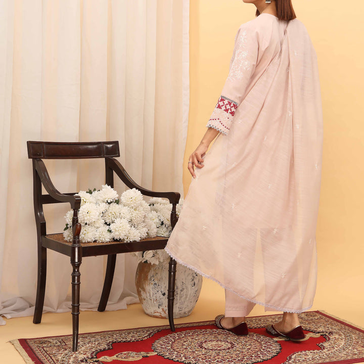 3PC- Embroidered Cambric Suit PS5211
