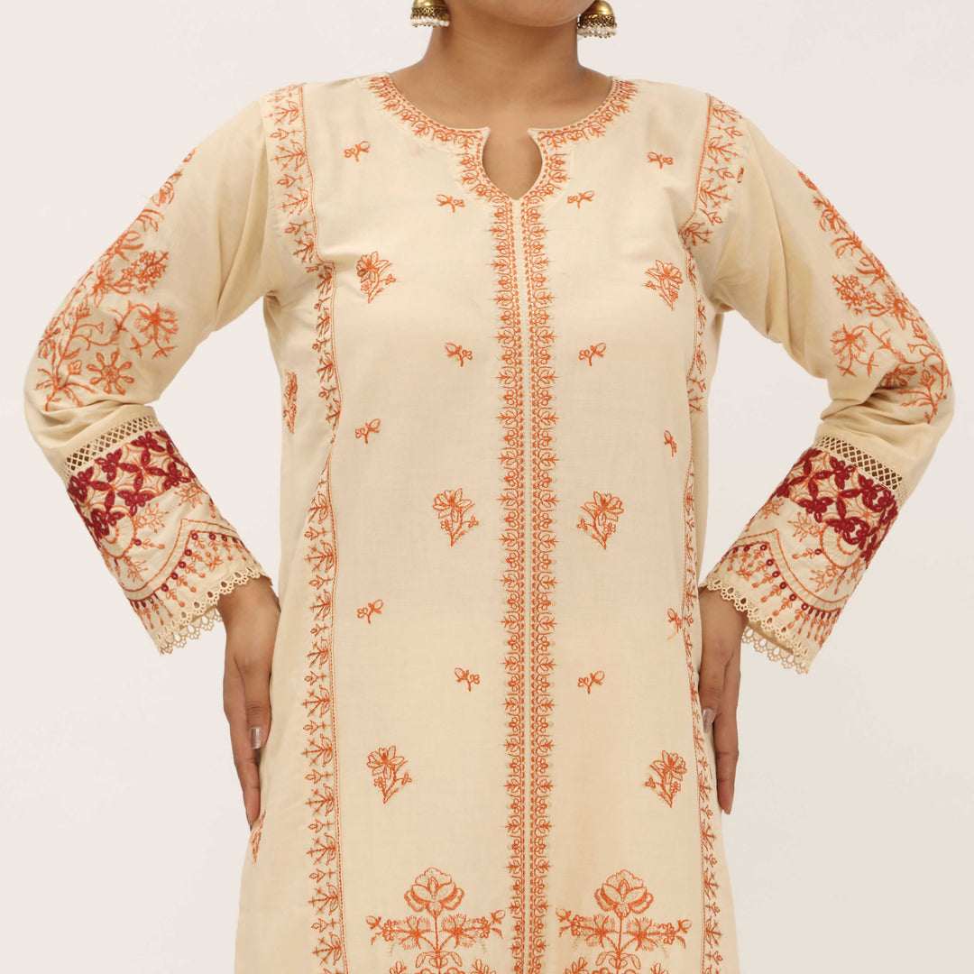 3PC- Embroidered Cambric Suit PS5212