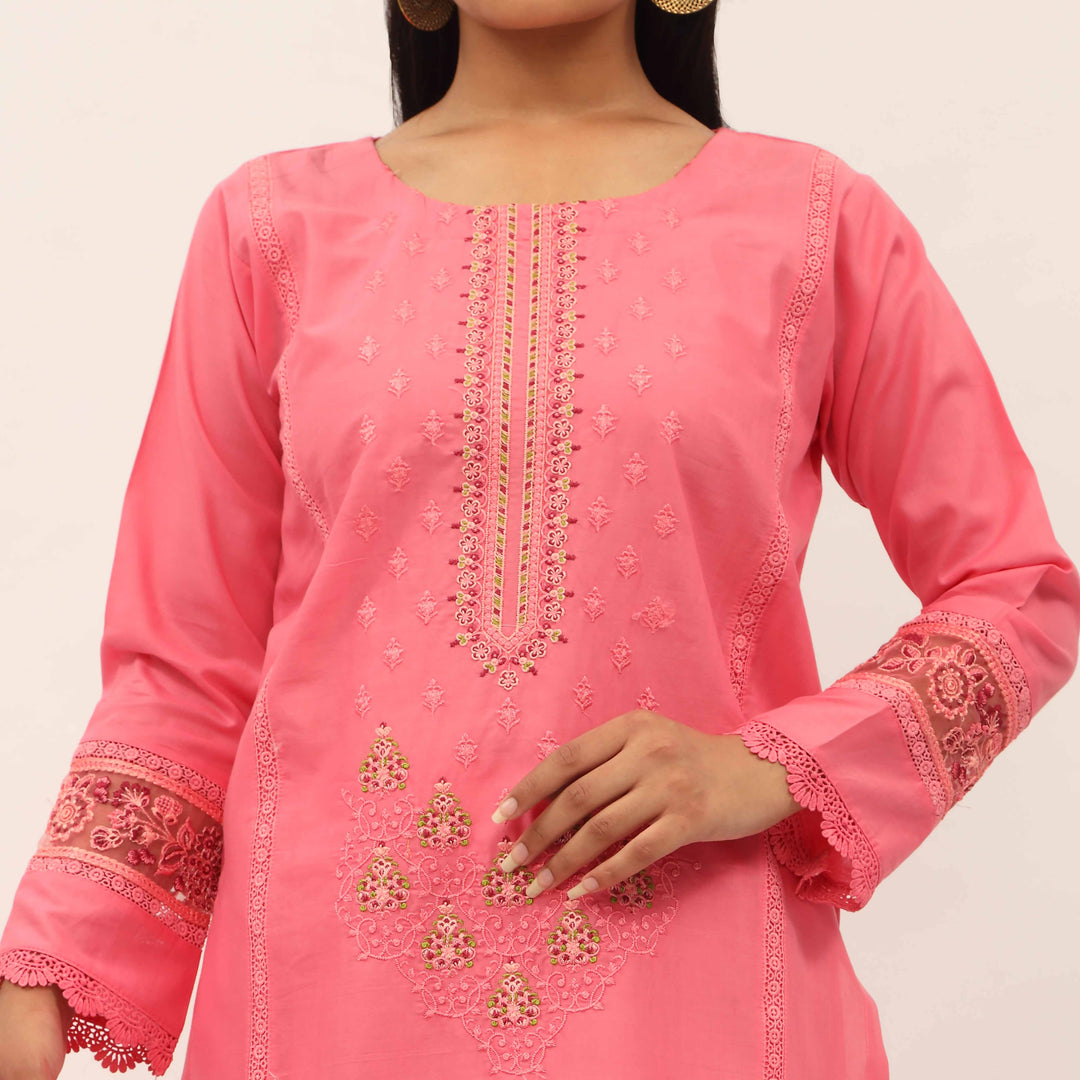 3PC- Embroidered Cambric Suit PS5214