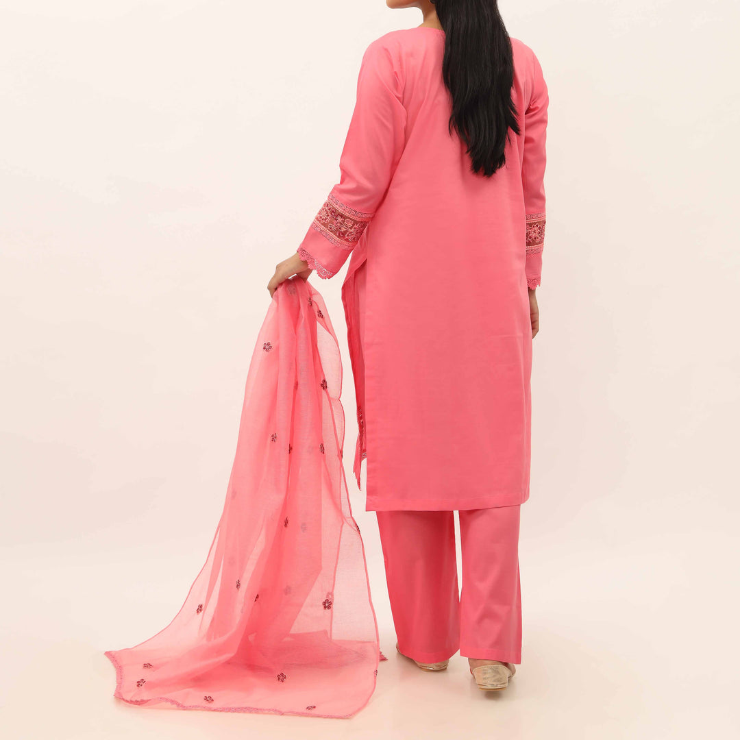 3PC- Embroidered Cambric Suit PS5214