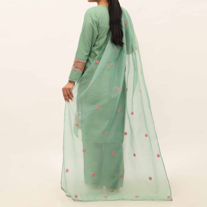3PC- Embroidered Cambric Suit PS5215