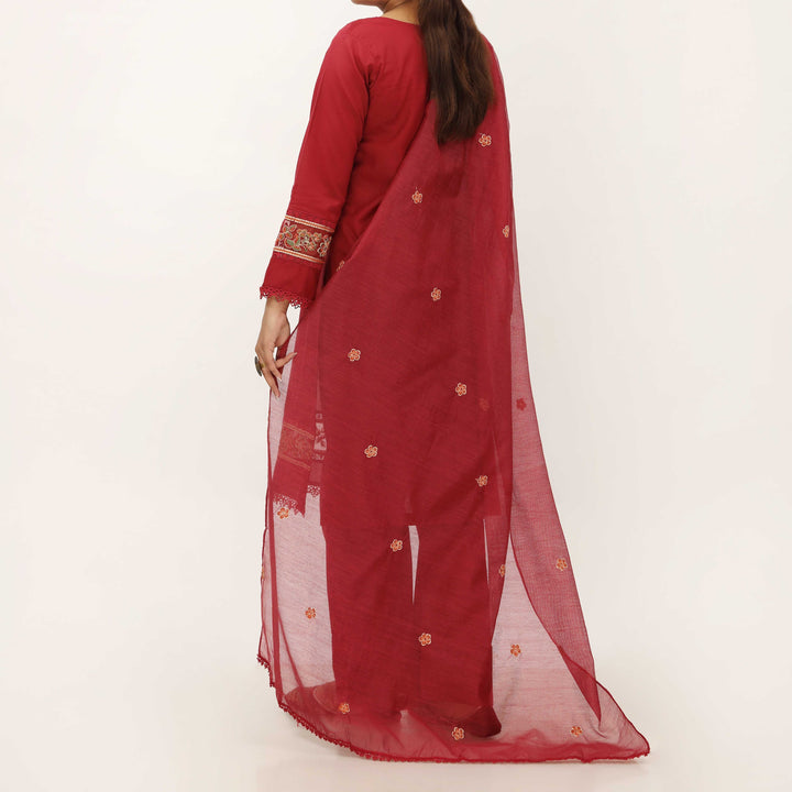 3PC- Embroidered Cambric Suit PS5216