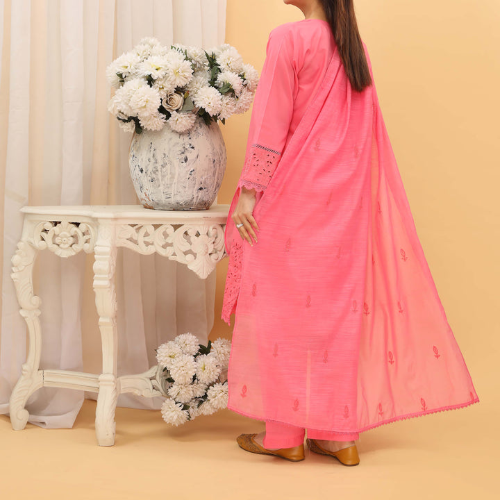 3PC- Embroidered Cambric Suit PS5220