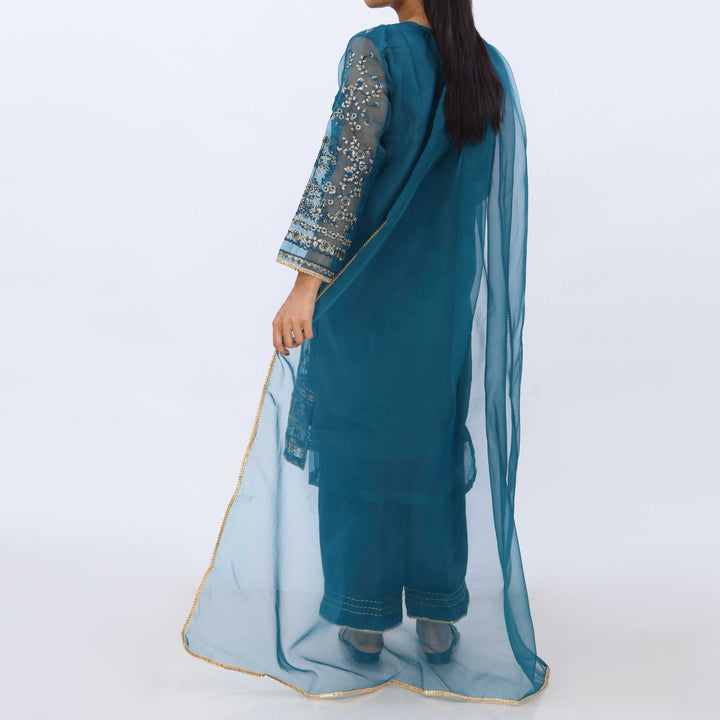 3PC- Dyed Organza Suit PS5226