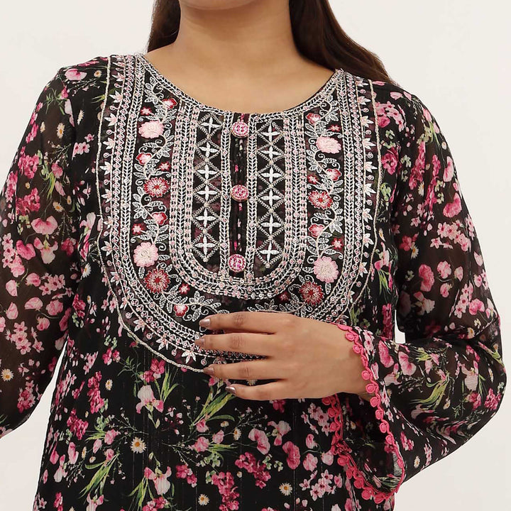 3PC- Digital Printed Georget Chiffon Suit PS5244
