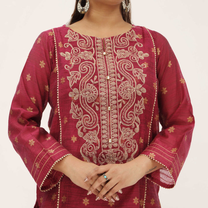 2PC- Yarn Dyed Jaquard Suit PS5252