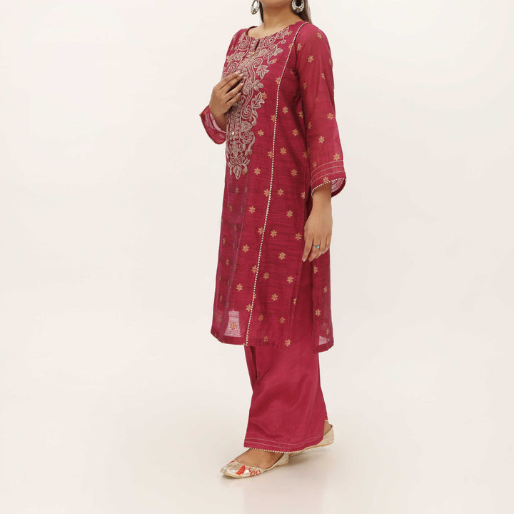 2PC- Yarn Dyed Jaquard Suit PS5252