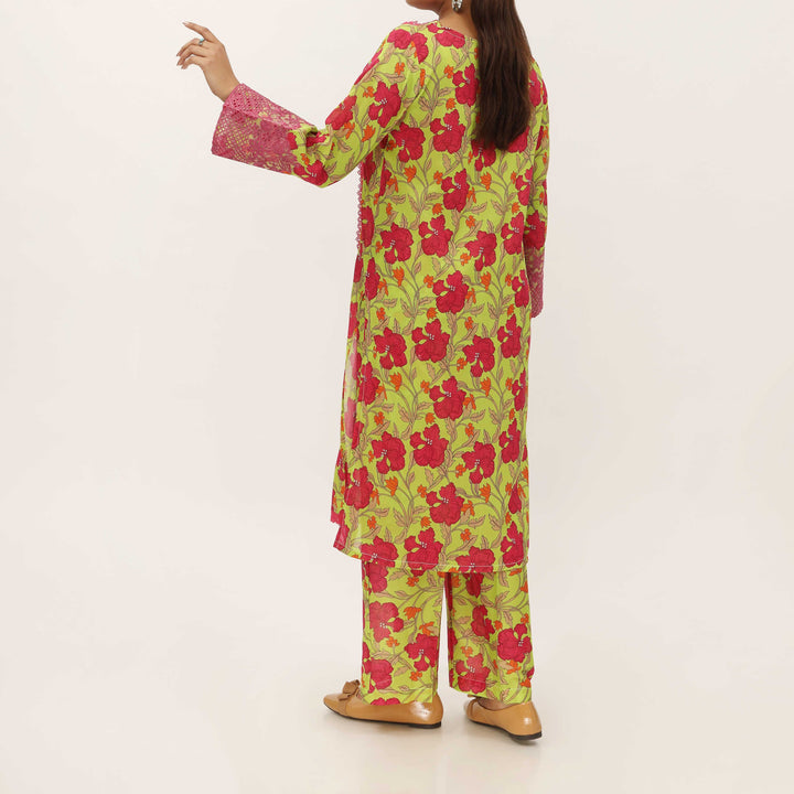 2PC- Digital Printed Cambric Suit PS5253