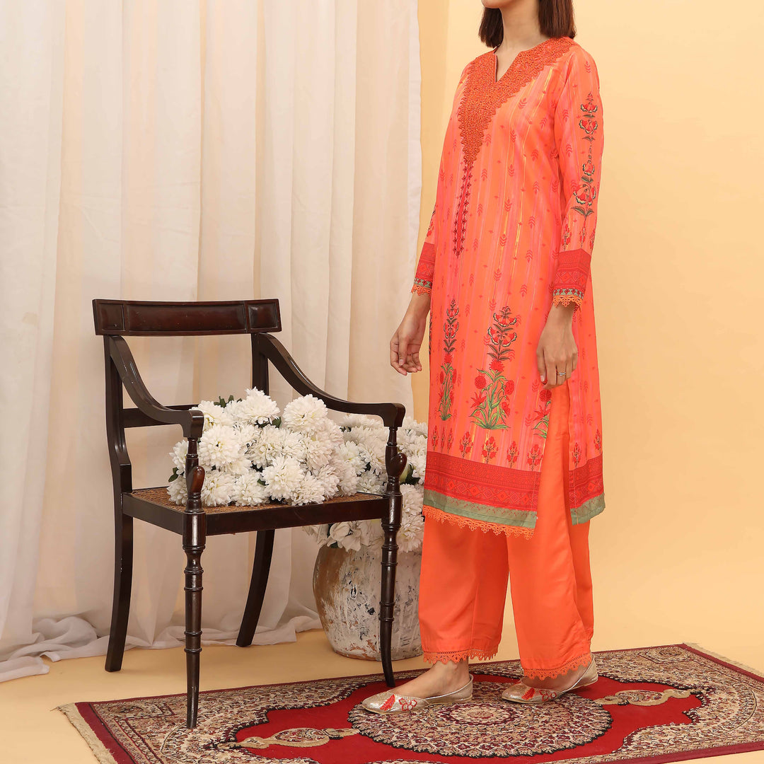 2PC- Intermix Cotton Suit PS5255