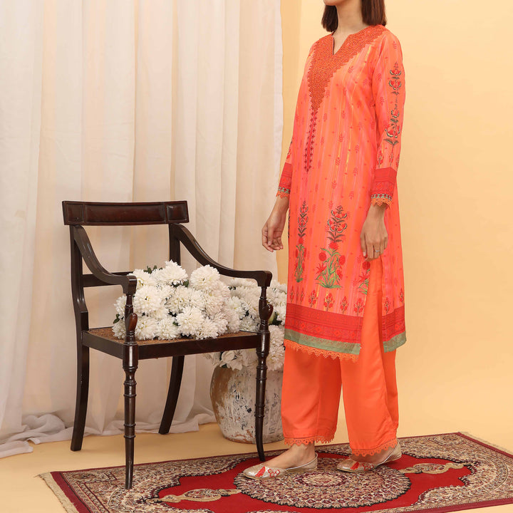 2PC- Intermix Cotton Suit PS5255