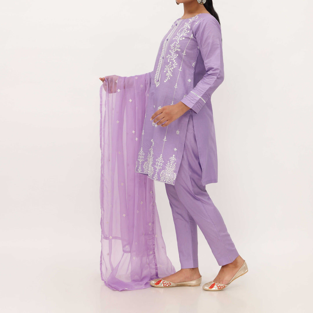 3PC- Embroidered Cambric Suit PS5261