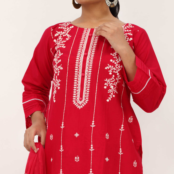3PC- Embroidered Cambric Suit PS5262