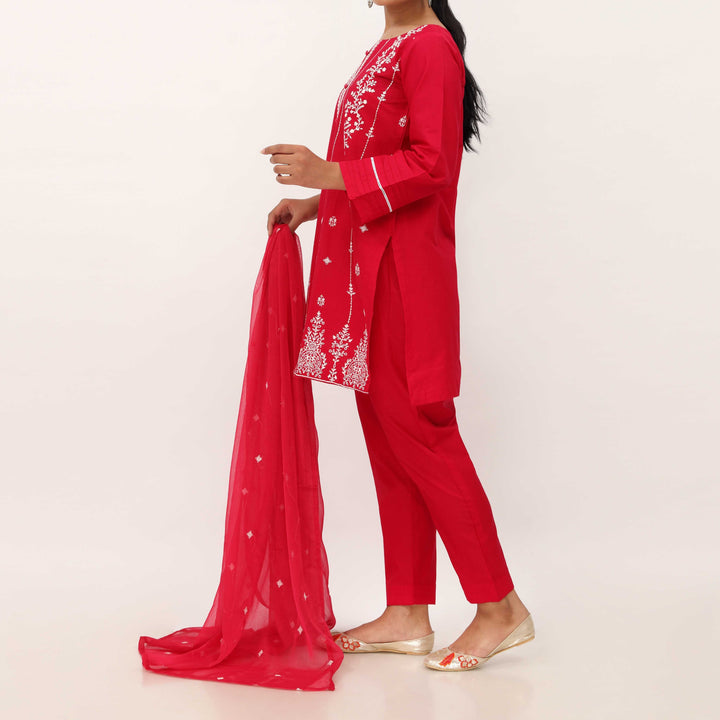 3PC- Embroidered Cambric Suit PS5262