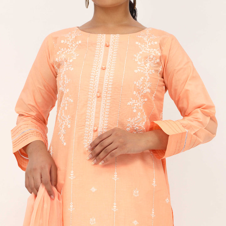 3PC- Embroidered Cambric Suit PS5263
