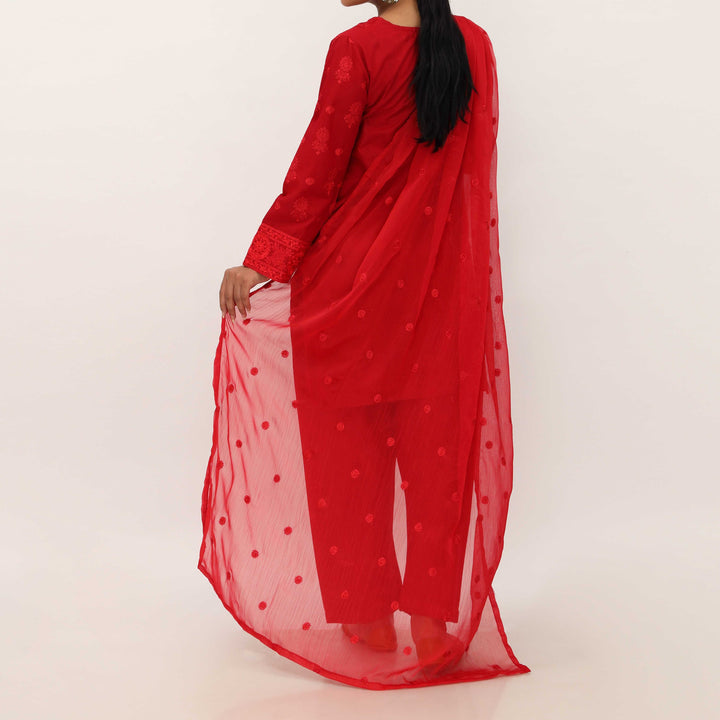 3PC- Embroidered Cambric Suit PS5265