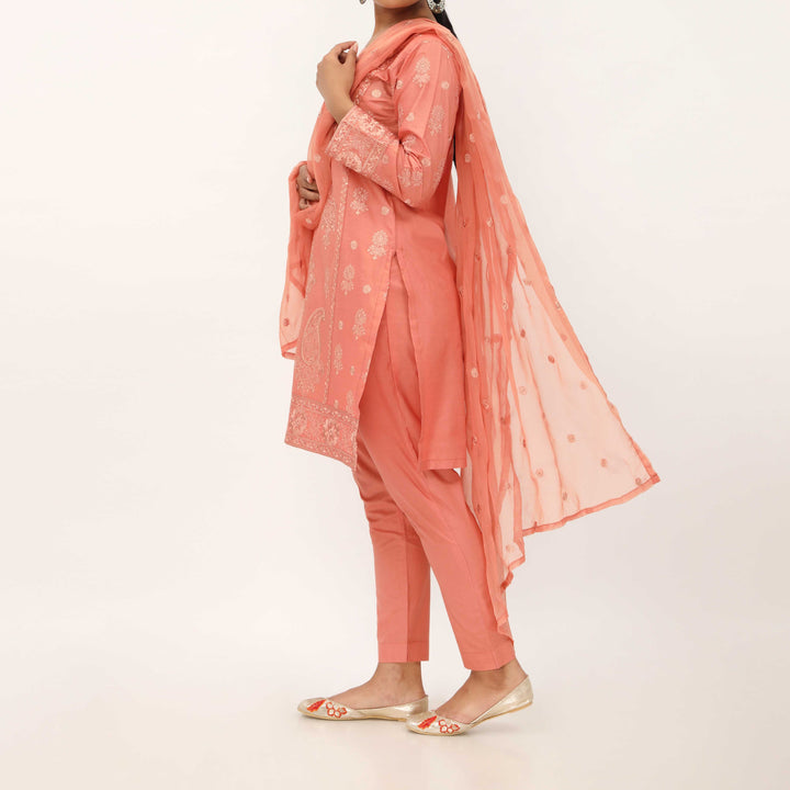 3PC- Embroidered Cambric Suit PS5271