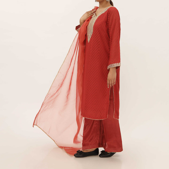 3PC- Georget Broshia Chiffon Suit PS5298