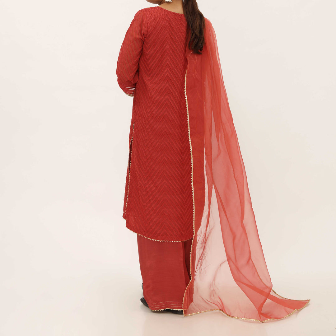 3PC- Georget Broshia Chiffon Suit PS5298
