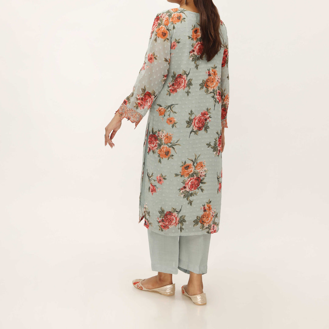 2PC- Digital Printed Georget Chiffon Suit PS5301