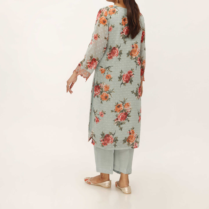 2PC- Digital Printed Georget Chiffon Suit PS5301