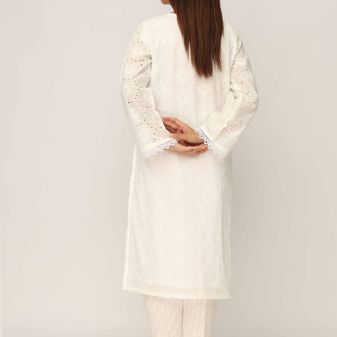 1PC- Schiffli Chikan Lawn Shirt PS5306