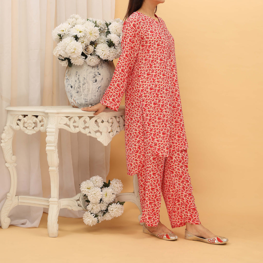2PC- Digital Printed Grip Silk Co-Ord Set PS5320