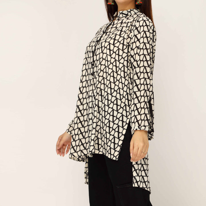1PC- Digital Printed Grip Silk Shirt PS5326