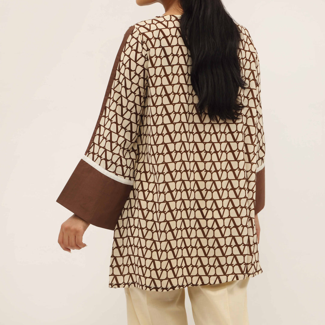 1PC- Printed Grip Silk Shirt PS5329