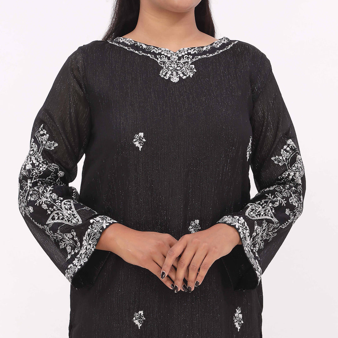 2PC- Embroidered Chiffon Zari Suit PS5336