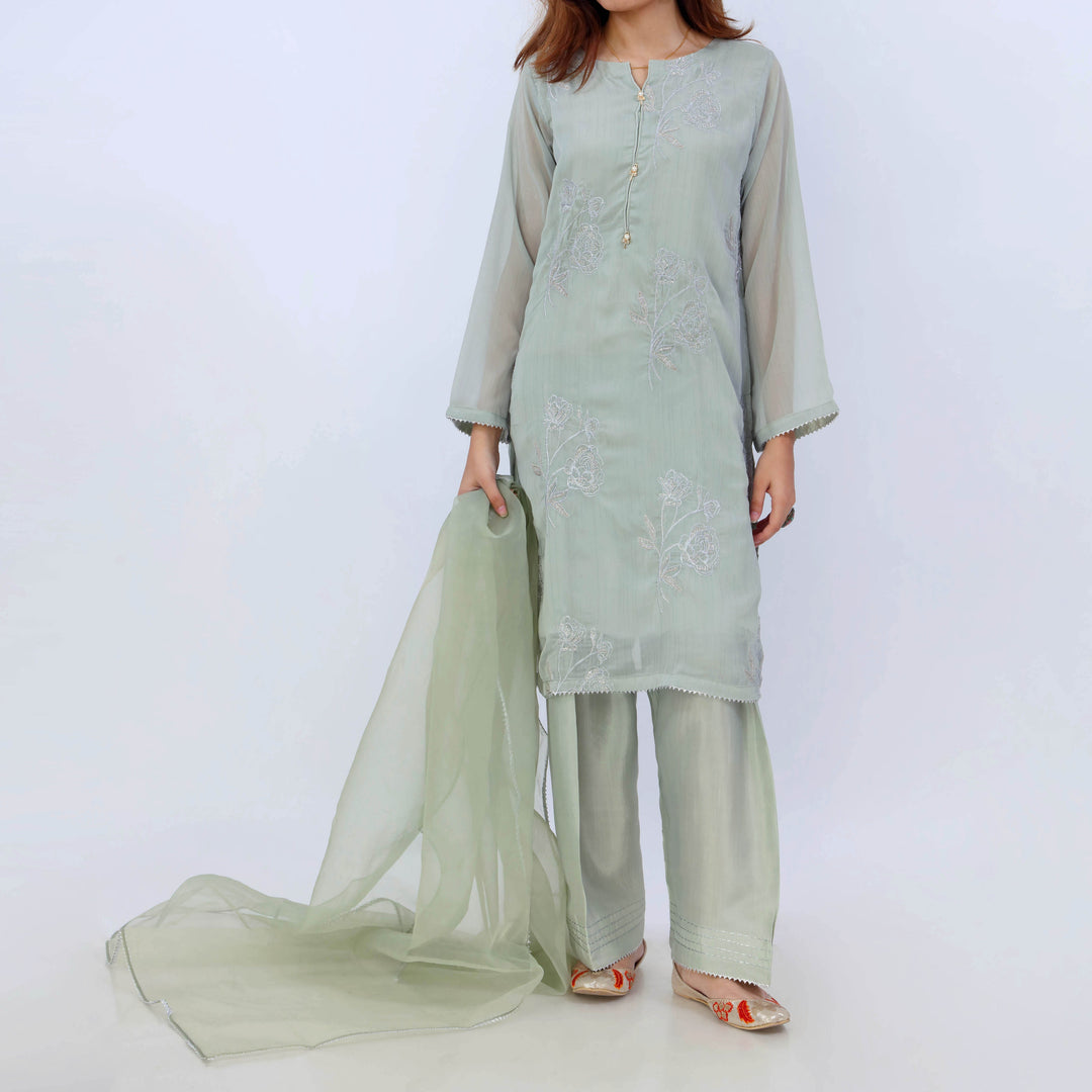 3PC- Chiffon Zari Suit PS5339