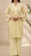 2PC- Gold Printed Raw Silk Suit PS5346