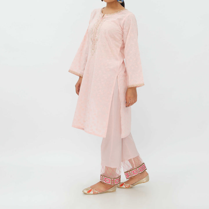 1PC- Chikankari Lawn Shirt PS5354