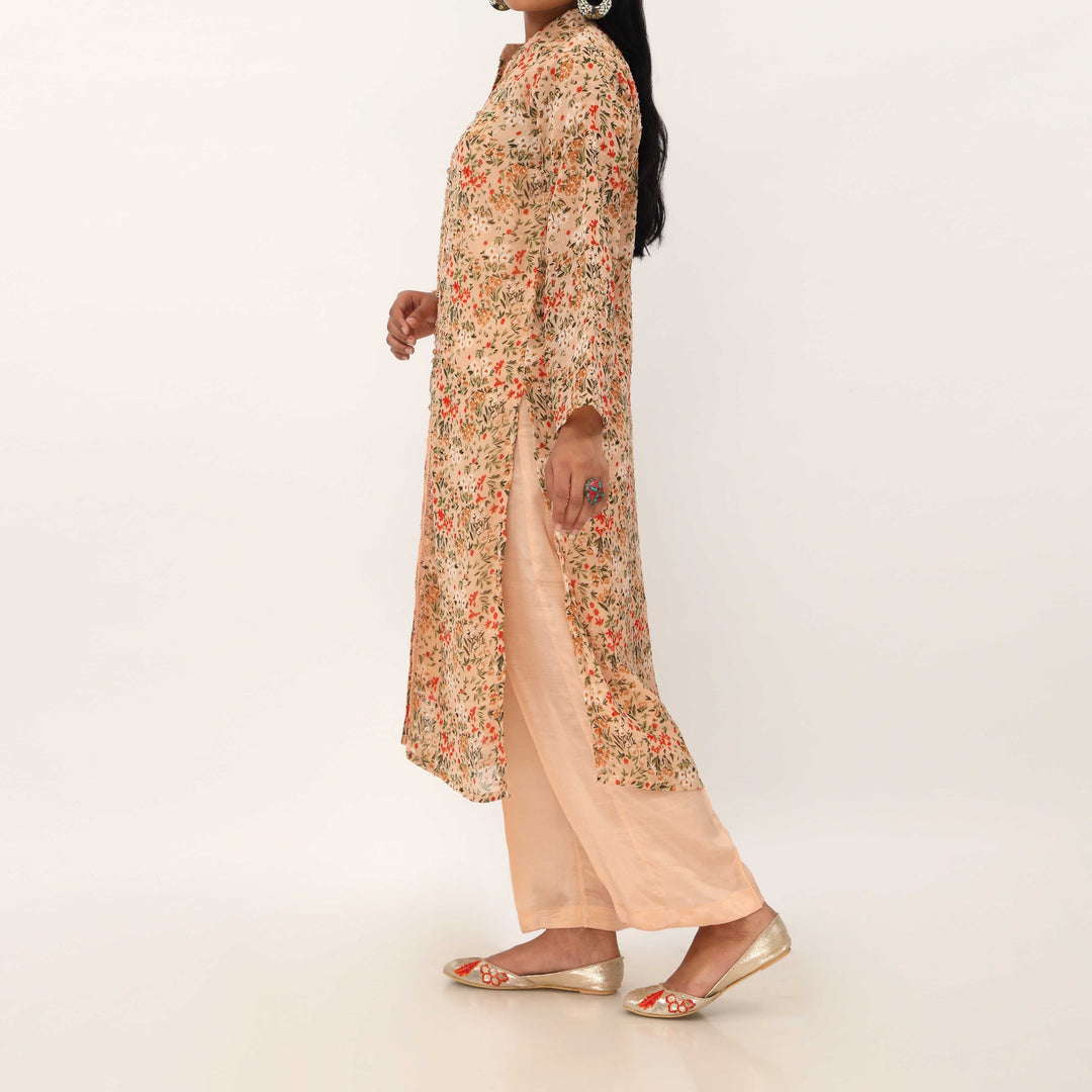 2PC- Digital Printed Georget Chiffon Suit PS5357