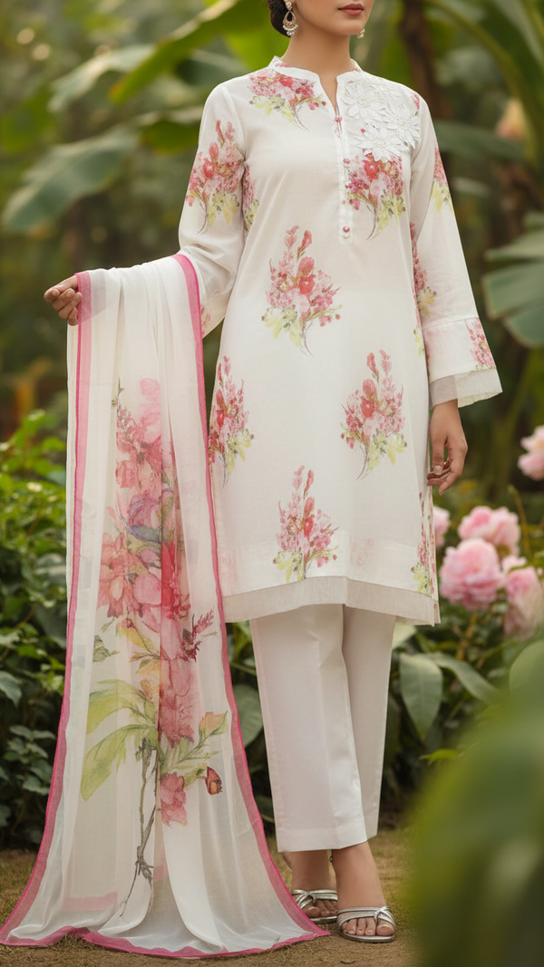3PC- Digital Printed Lawn Suit PS5371