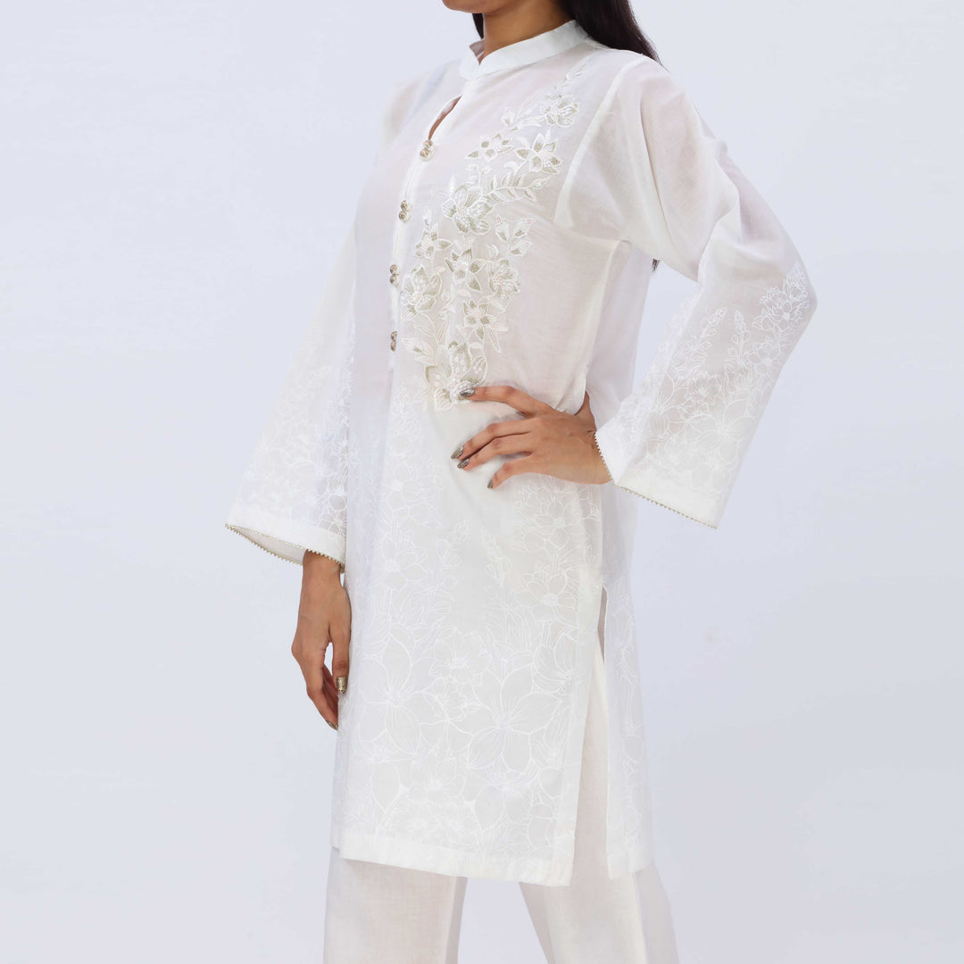 1PC- Printed Lawn Shirt With Embroidery PS5375