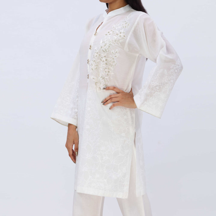 1PC- Printed Lawn Shirt With Embroidery PS5375