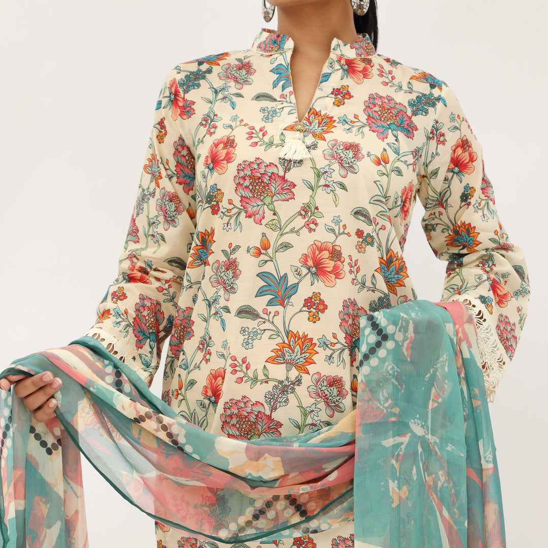 3PC- Digital Printed Lawn Suit PS5379