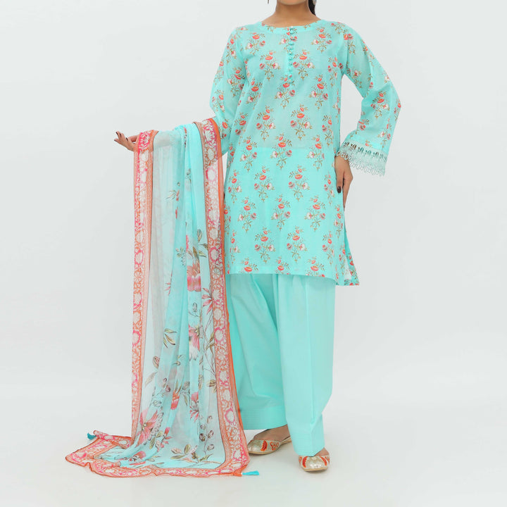 3PC- Digital Printed Lawn Suit PS5385