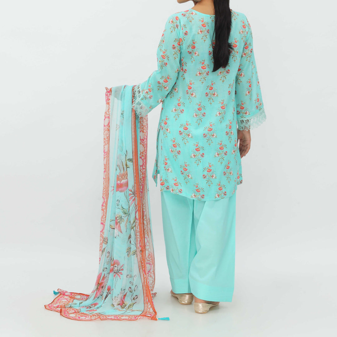 3PC- Digital Printed Lawn Suit PS5385