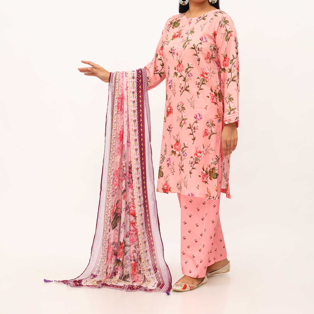 3PC- Digital Printed Lawn Suit PS5386