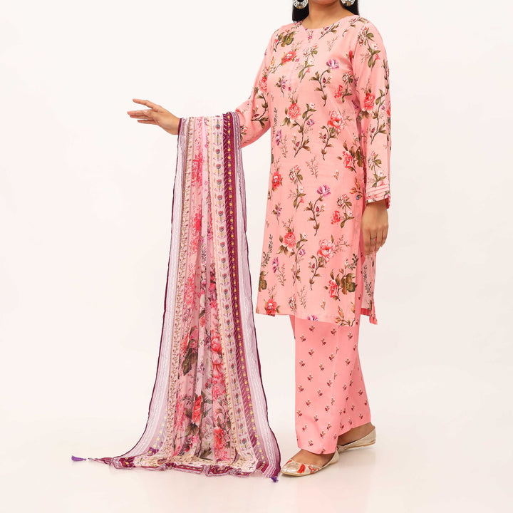 3PC- Digital Printed Lawn Suit PS5386