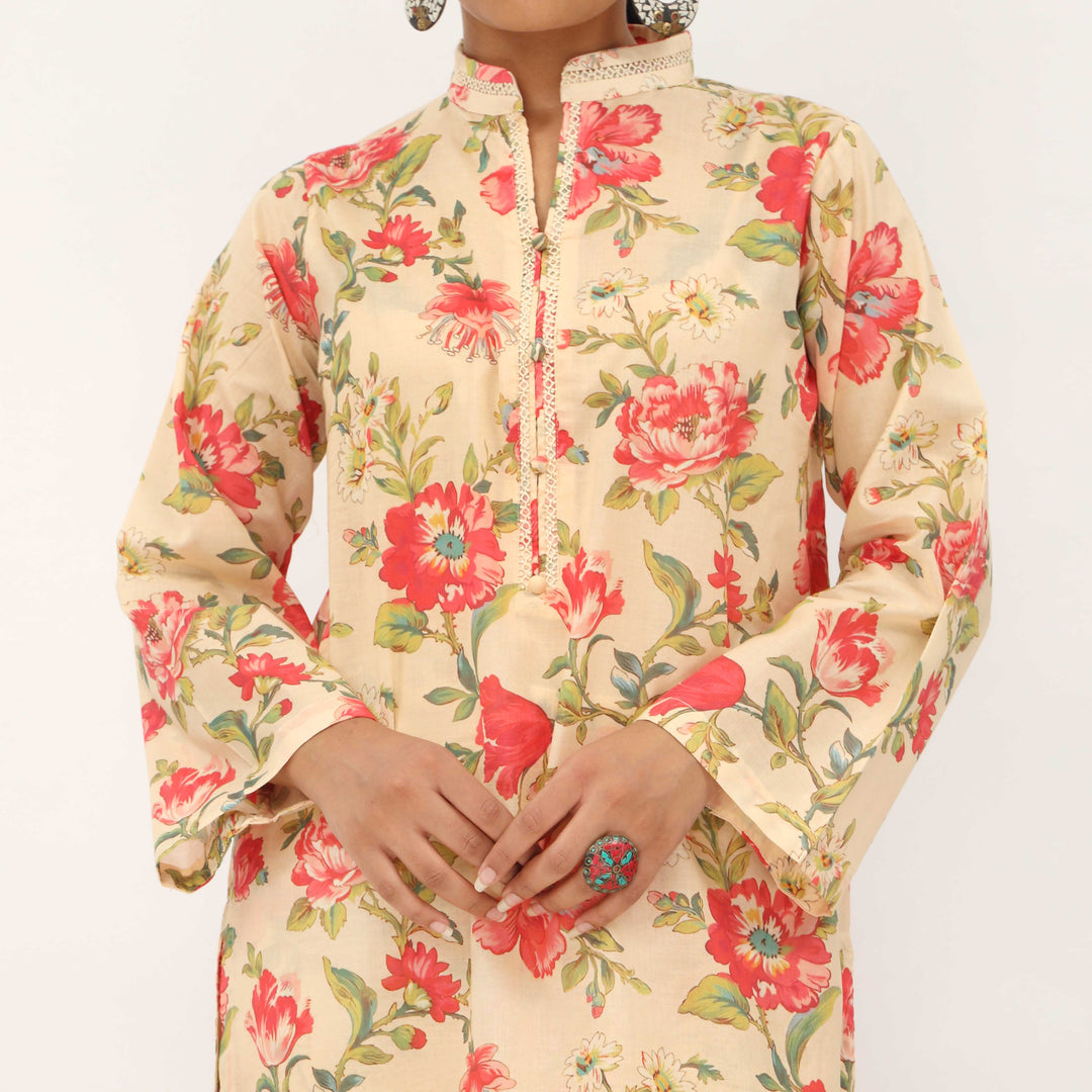 2PC- Digital Printed Cambric Co-ord Set PS5391